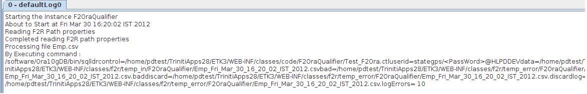 Error value Log