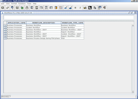 Workflow Screen