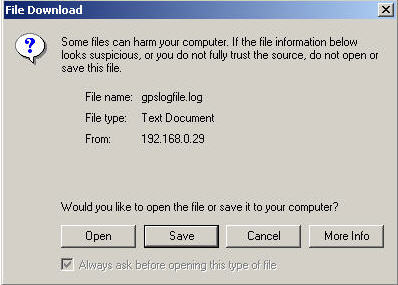 File Download Dialog Box