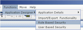 Role Based Security Menu Item on Menu Bar