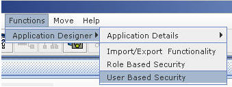 User Based Security Menu Item on Menu Bar