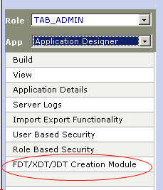 Application Designer-FDT/XDT/JDT-Creation Module Link