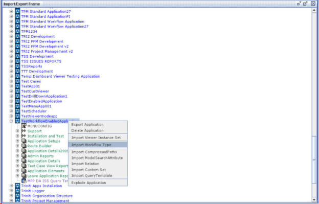 Importing/Exporting Operations-Import Workflow Type