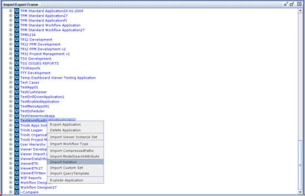 Importing/Exporting Operations-Import a Relation