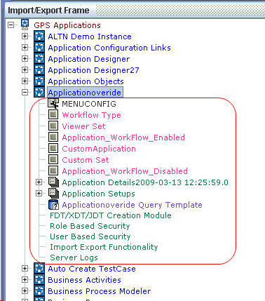 Importing/Exporting Operations- Exploded Application